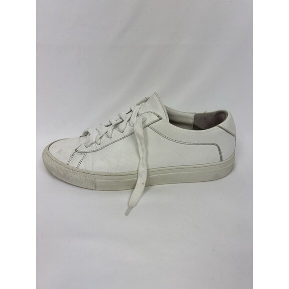 Koio Capri Triple White Leather Sneakers 39 Made in Italy Lace Up Minimalist - Picture 6 of 16